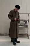 AVIVA JIFEI XUE Oversized long coat with detachable vest AJX-FW22-OLC-BR-SHENZONG Dark Brown FW22-OLC-BR